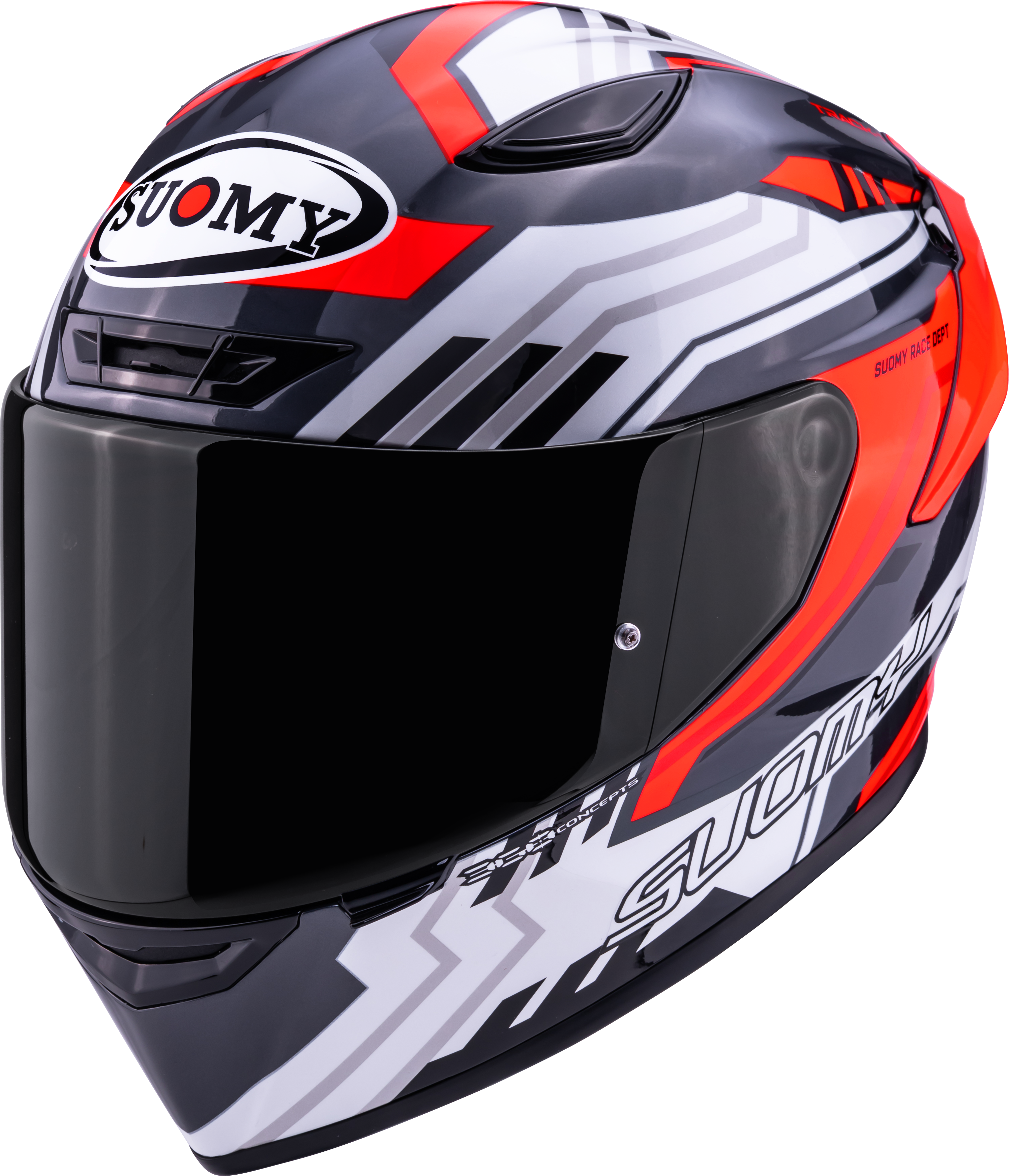 Suomy Track-1 Kask Çerçevesi Beyaz/Kırmızı K6T10022 