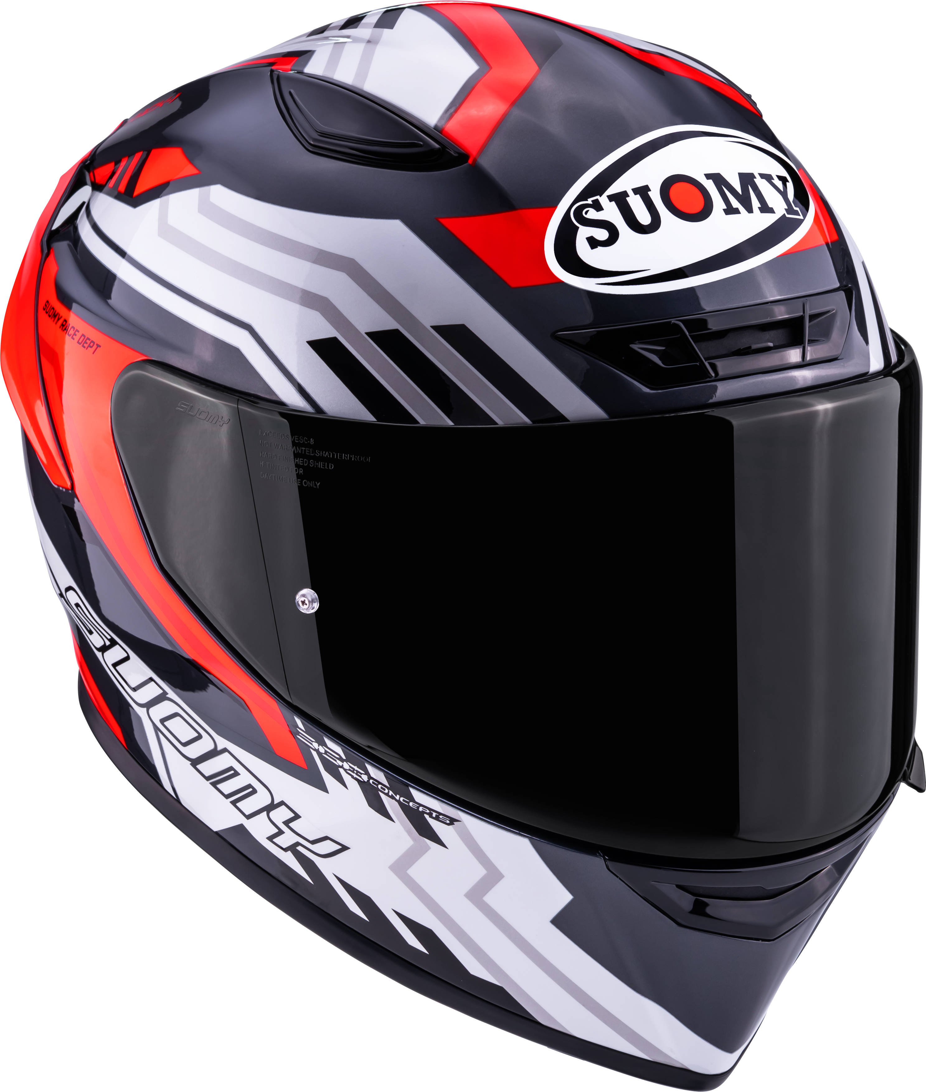 Suomy Track-1 Kask Çerçevesi Beyaz/Kırmızı K6T10022 