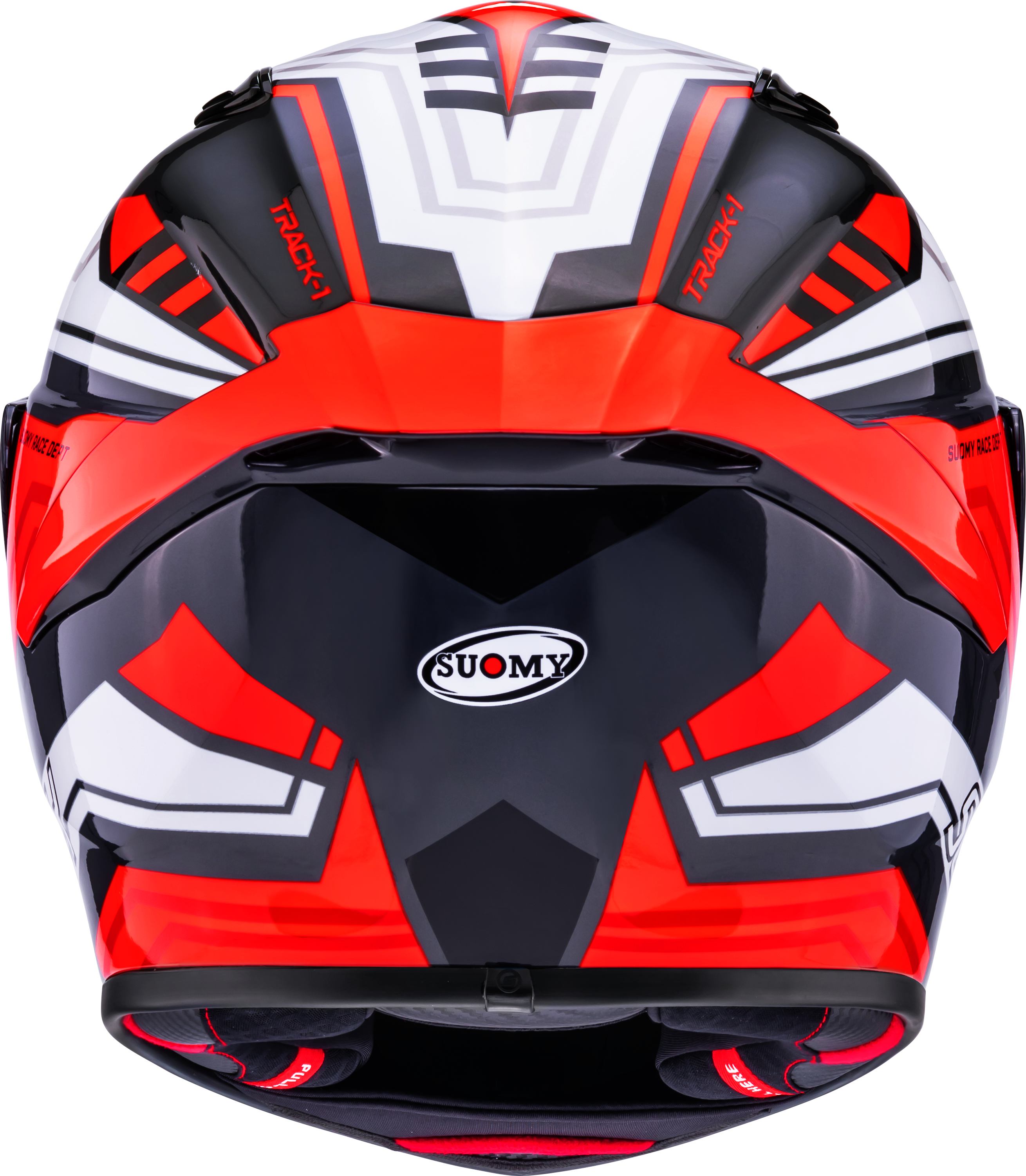 Suomy Track-1 Kask Çerçevesi Beyaz/Kırmızı K6T10022 