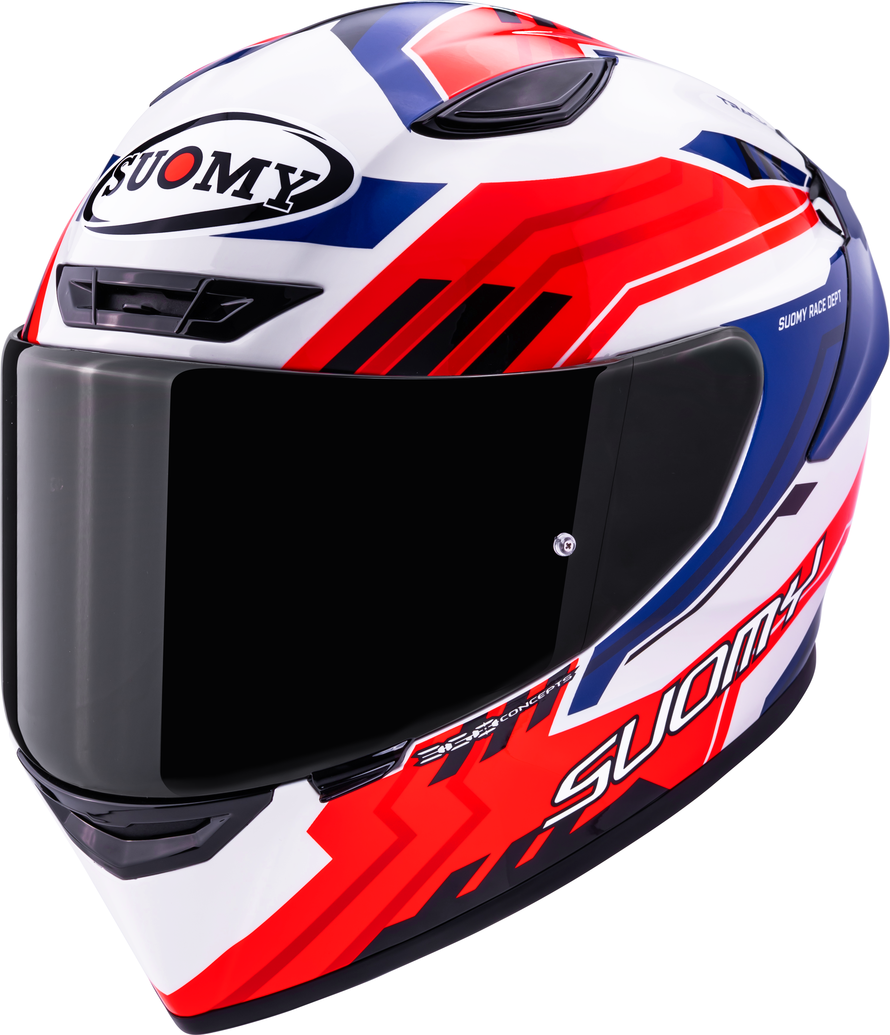 Suomy Track-1 Kask Çerçevesi Beyaz/Kırmızı/Mavi K6T10023 