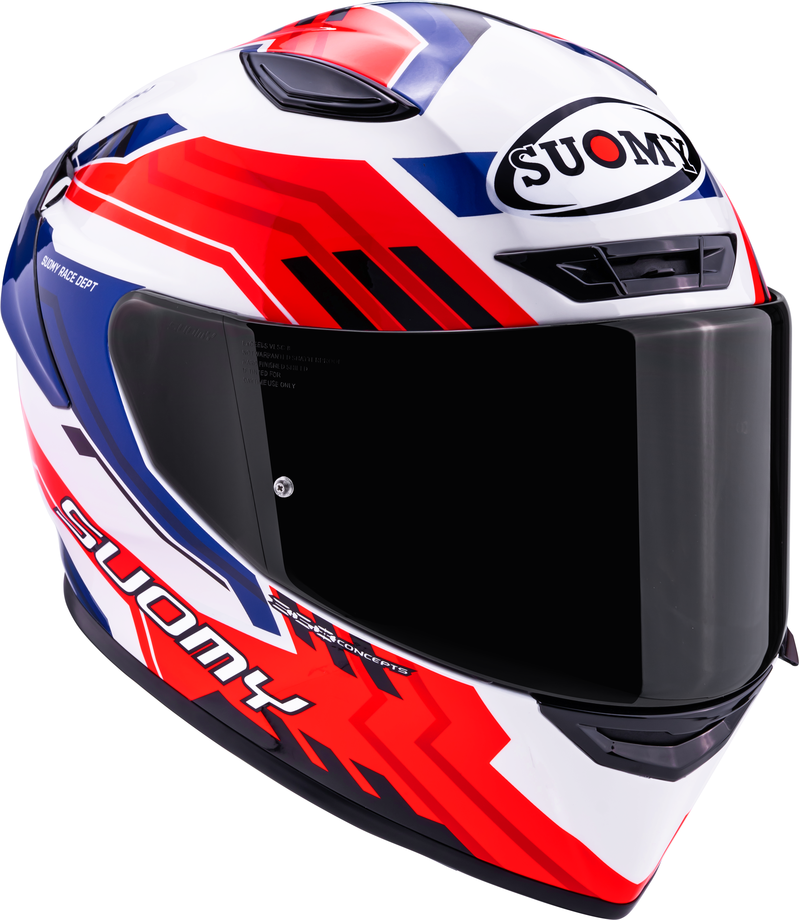Suomy Track-1 Kask Çerçevesi Beyaz/Kırmızı/Mavi K6T10023 