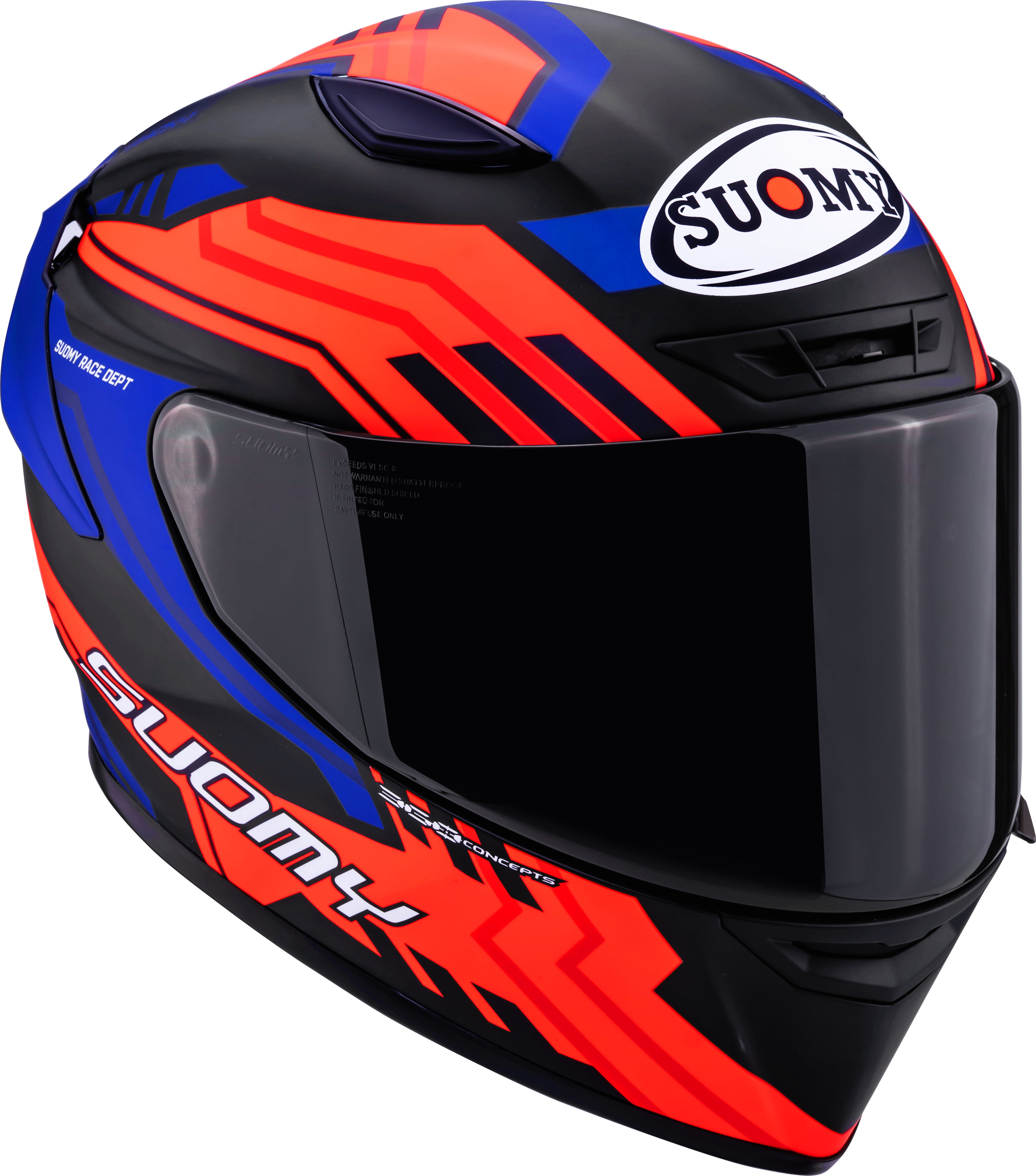 Suomy Track-1 Kask Çerçevesi Mat Siyah/Kırmızı/Mavi K6T10024 