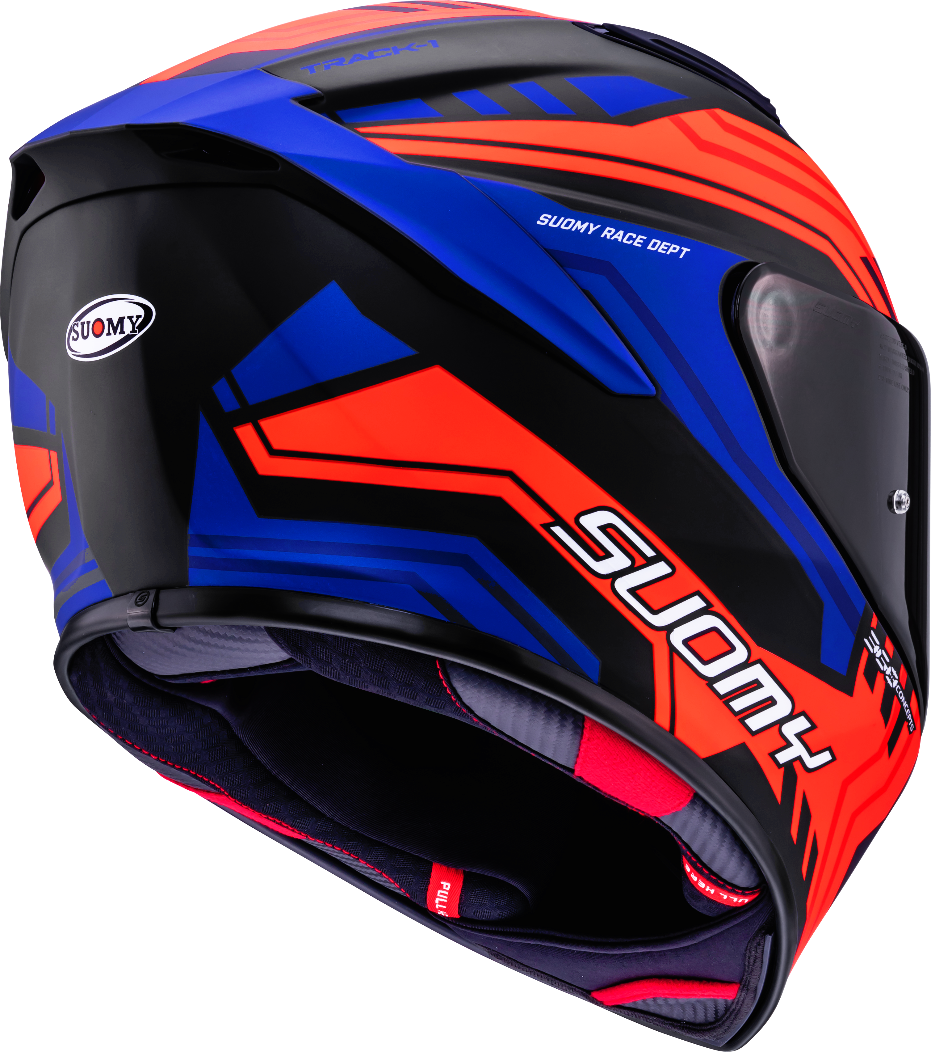 Suomy Track-1 Kask Çerçevesi Mat Siyah/Kırmızı/Mavi K6T10024 