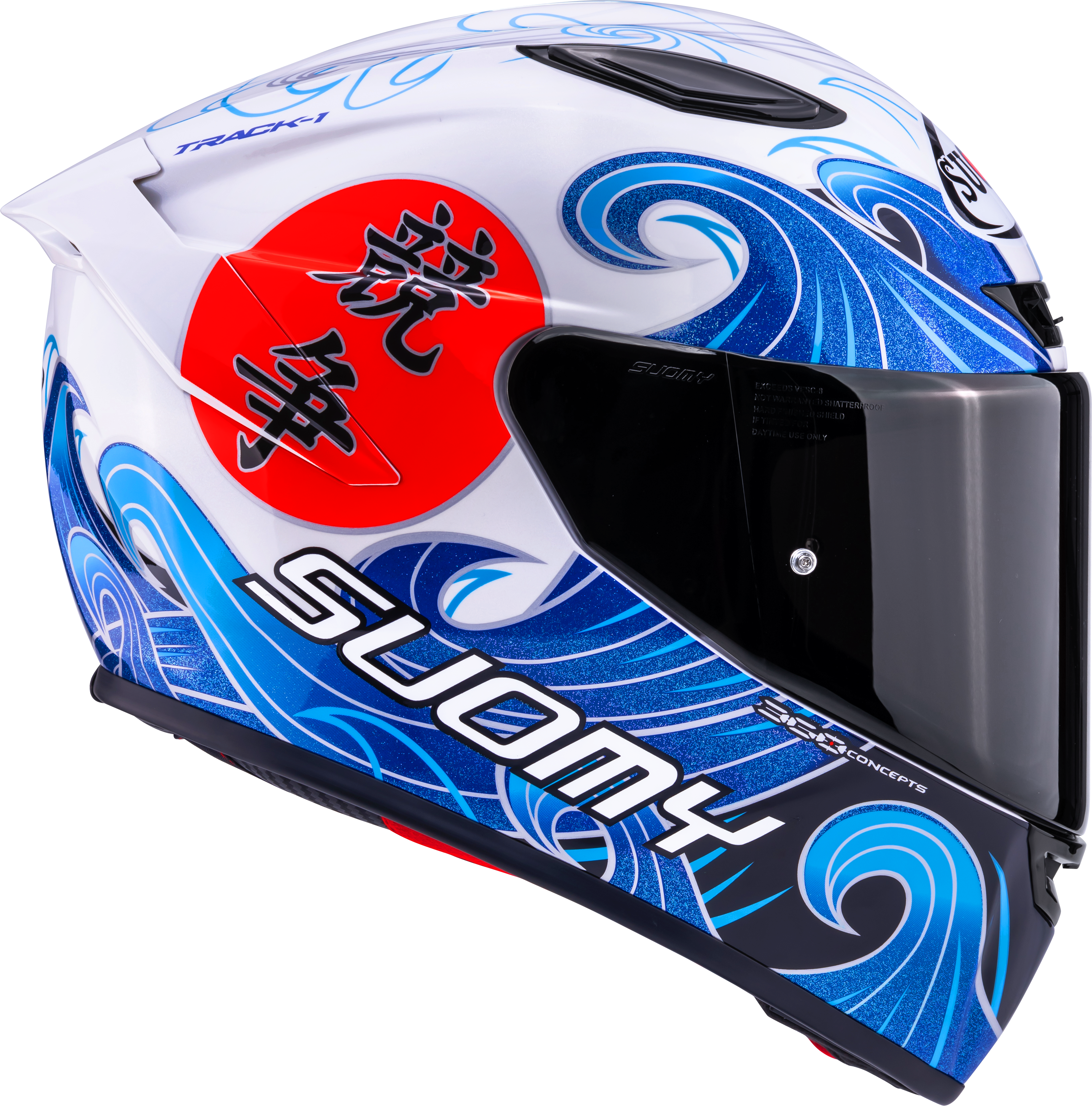 Suomy Track-1 Kask Waves Beyaz K6T10025 