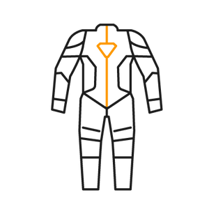 1x DP-Progressive tek parça Deri Tulum 