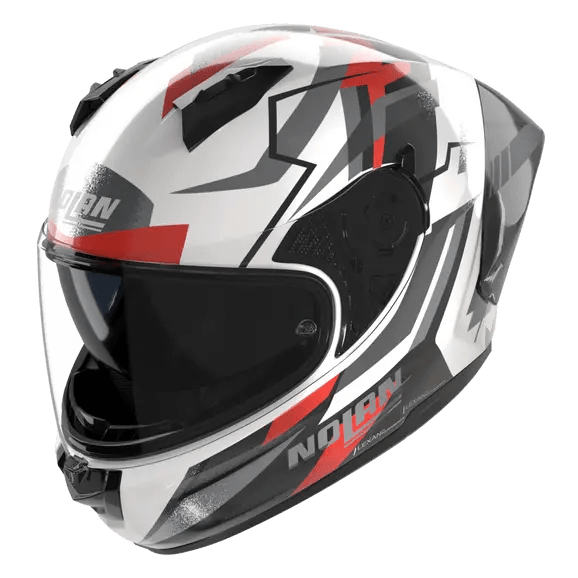 Nolan N60-6 Sport Kask Corsa Beyaz / Siyah / Kırmızı / Metalik-Finish 356 