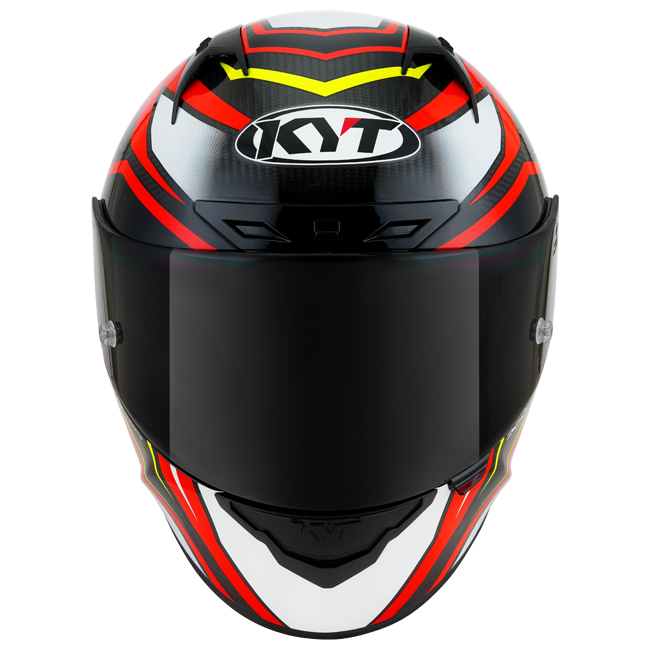 KYT NZ-Race Kask Karbon Stride Parlak Kırmızı/Beyaz Y6NZ0026 