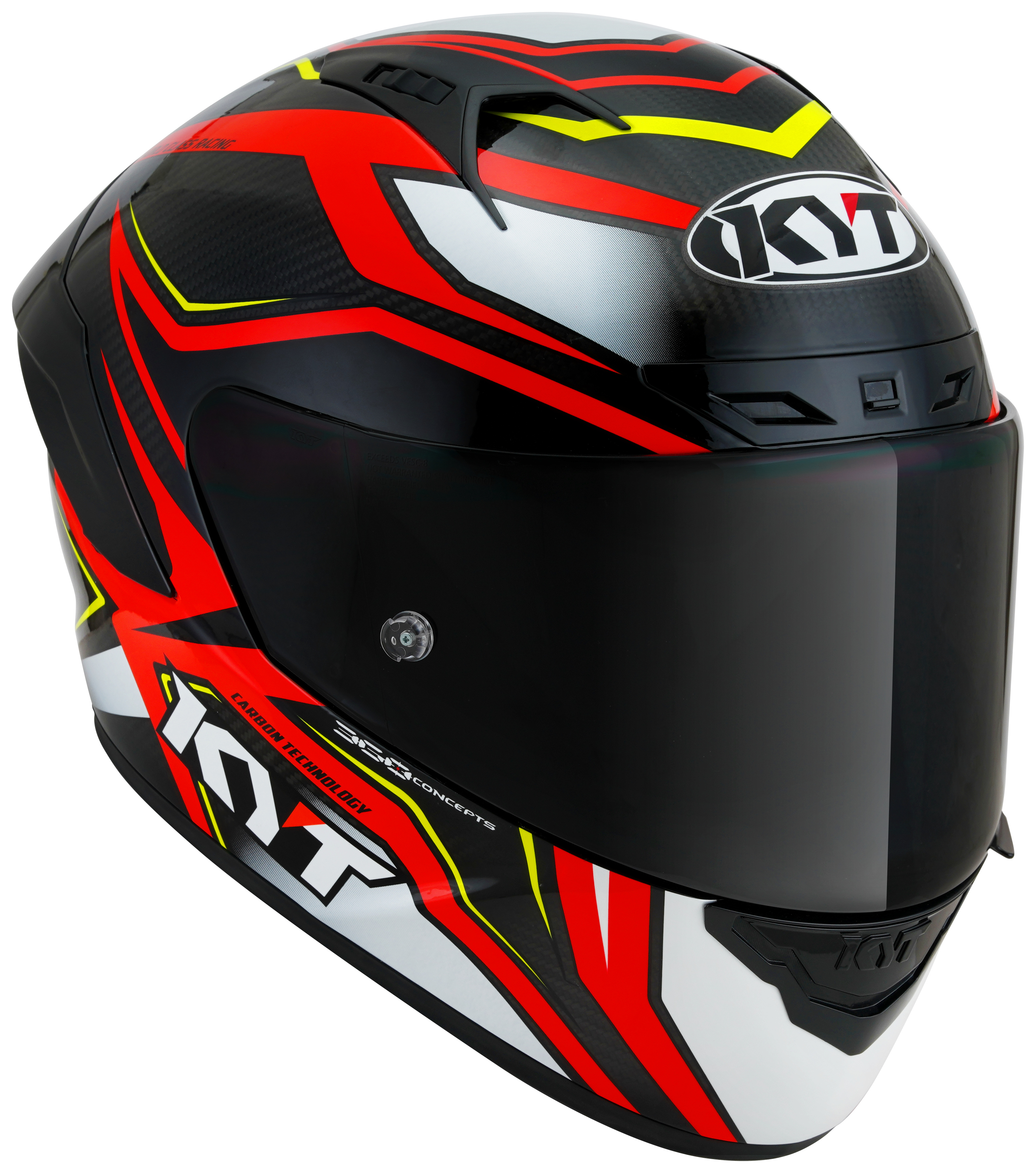 KYT NZ-Race Kask Karbon Stride Parlak Kırmızı/Beyaz Y6NZ0026 