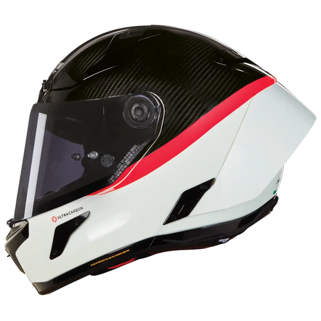 Nolan X-804 RS Kask Ultra Karbon Beyaz/Kırmızı D.O.C 346 