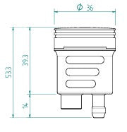 LighTech Fren ve Debriyaj Yağ Haznesi 16 cm³ – CNC Alüminyum, renkli | Motosikletler için Evrensel Hazne 