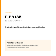 Akrapovic Schrauben und Muttern P-FB135 — Platzhalter, kein Herstellerfoto verfügbar