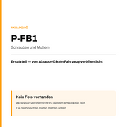 Akrapovic Schrauben und Muttern P-FB1 — Platzhalter, kein Herstellerfoto verfügbar