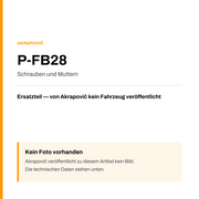 Akrapovic Schrauben und Muttern P-FB28 — Platzhalter, kein Herstellerfoto verfügbar