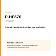 Akrapovic Montagesatz P-HF579 — Platzhalter, kein Herstellerfoto verfügbar