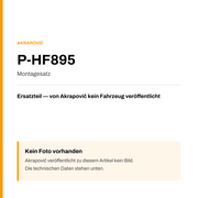 Akrapovic Montagesatz P-HF895 — Platzhalter, kein Herstellerfoto verfügbar