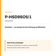 Akrapovic Hitzeschild P-HSD9SO5/1 — Platzhalter, kein Herstellerfoto verfügbar