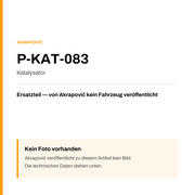Akrapovic Katalysator P-KAT-083 — Platzhalter, kein Herstellerfoto verfügbar