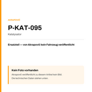 Akrapovic Katalysator P-KAT-095 — Platzhalter, kein Herstellerfoto verfügbar