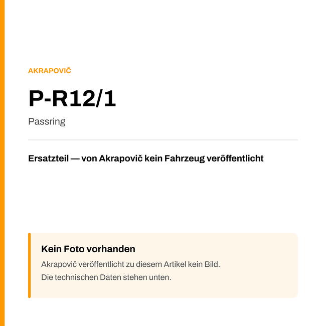 Akrapovic Passring P-R12/1 — Platzhalter, kein Herstellerfoto verfügbar