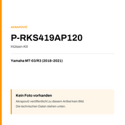 Akrapovic Hülsen-Kit Yamaha MT-03 / R3 (18-21) P-RKS419AP120 — Platzhalter, kein Herstellerfoto verfügbar
