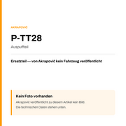 Akrapovic Auspuffteil P-TT28 — Platzhalter, kein Herstellerfoto verfügbar