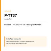 Akrapovic Auspuffteil P-TT37 — Platzhalter, kein Herstellerfoto verfügbar