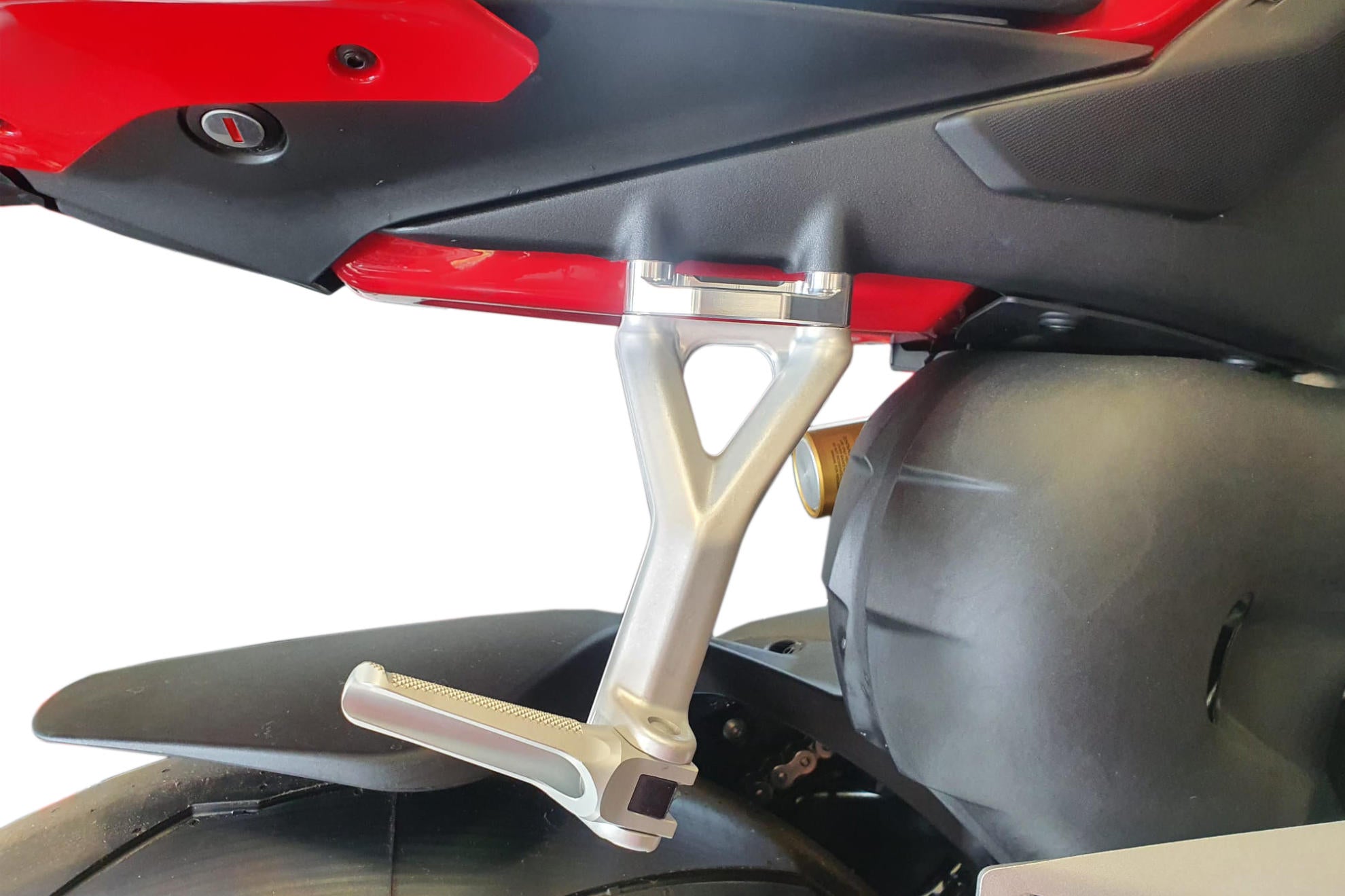 Yolcu ayak pegleri kapak plakaları Alüminyum CNC Yarış Ducati Panigale V4/S/R (25-26) PET52 