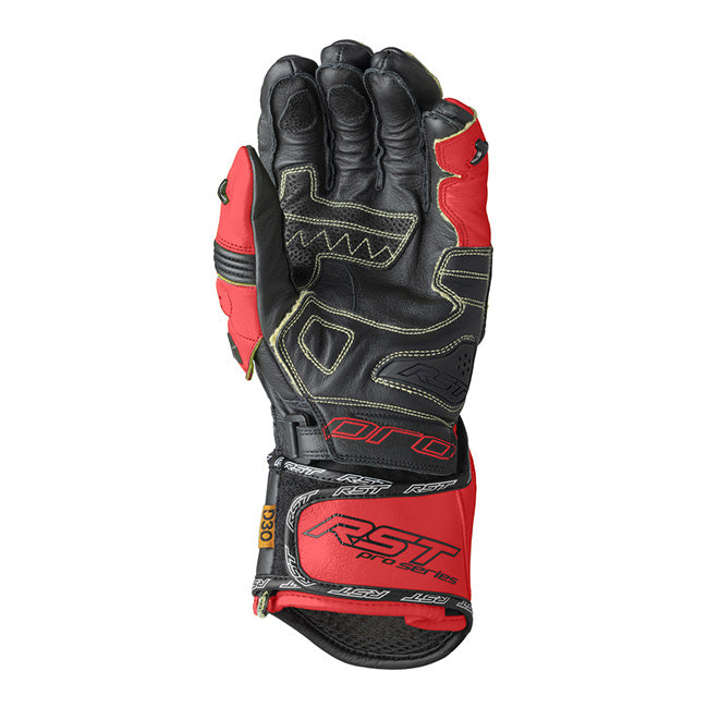 RST Pro Series GP D3O motosiklet deri eldivenleri | Erkek | Kırmızı/Siyah | 103715 