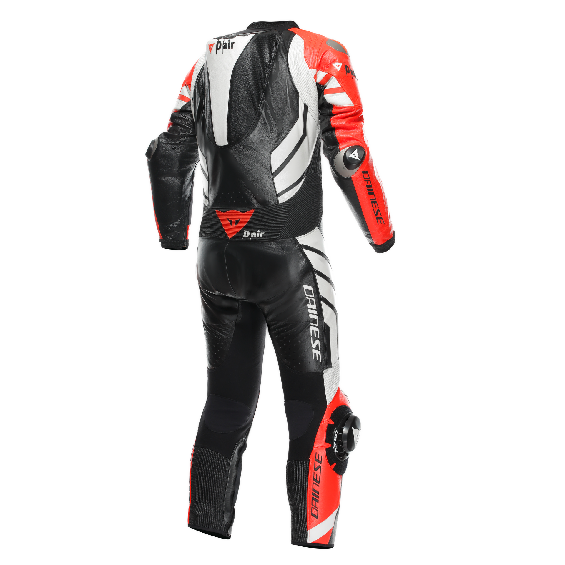 Dainese Mugello 3 D-AIR® Tek parça deri kombine – Perforasyonlu hava yastığı yarış kıyafeti | Erkek | Siyah/Kırmızı 