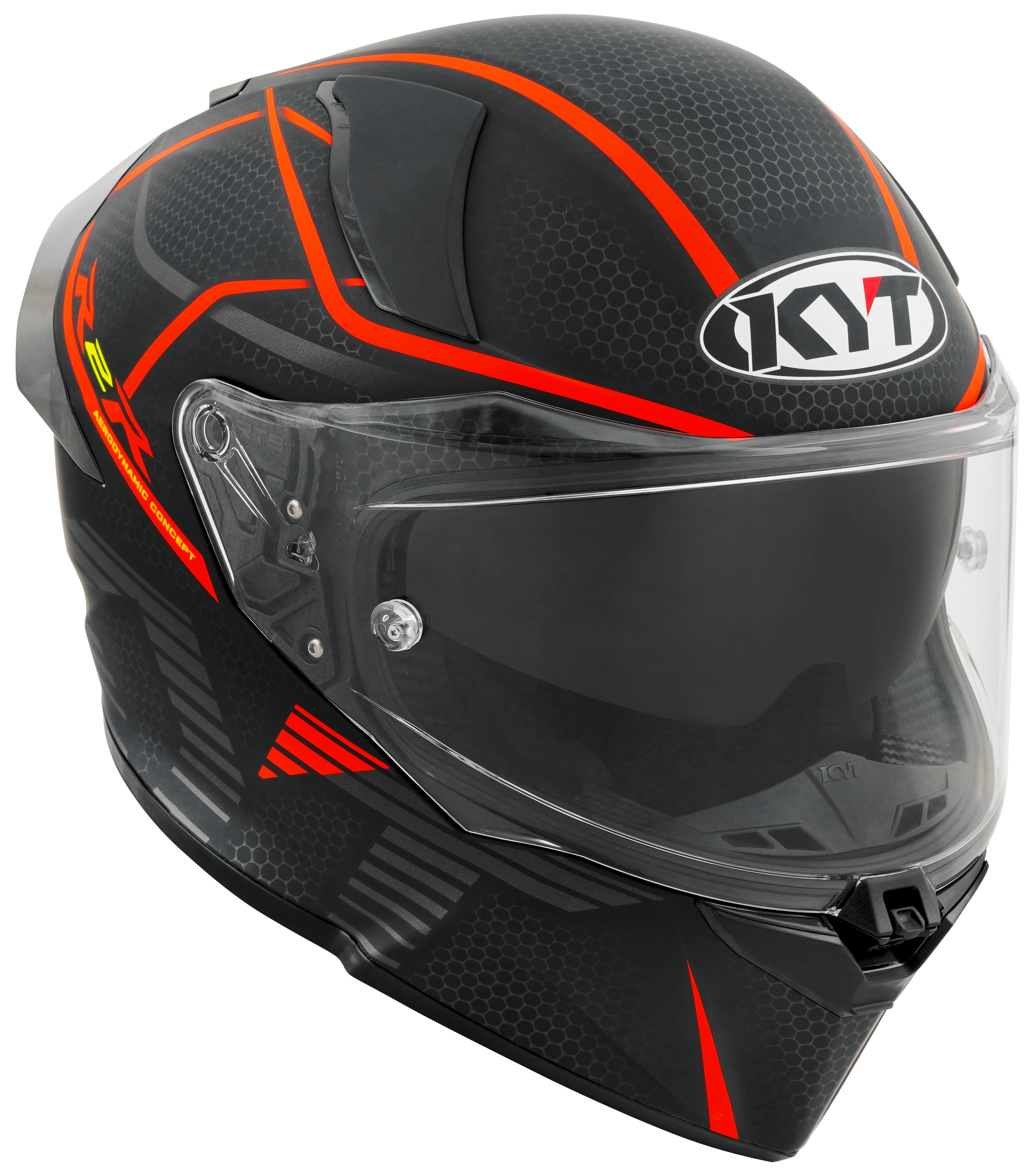 KYT R2R Kask Konsept Mat Siyah / Kırmızı Y6R20008 