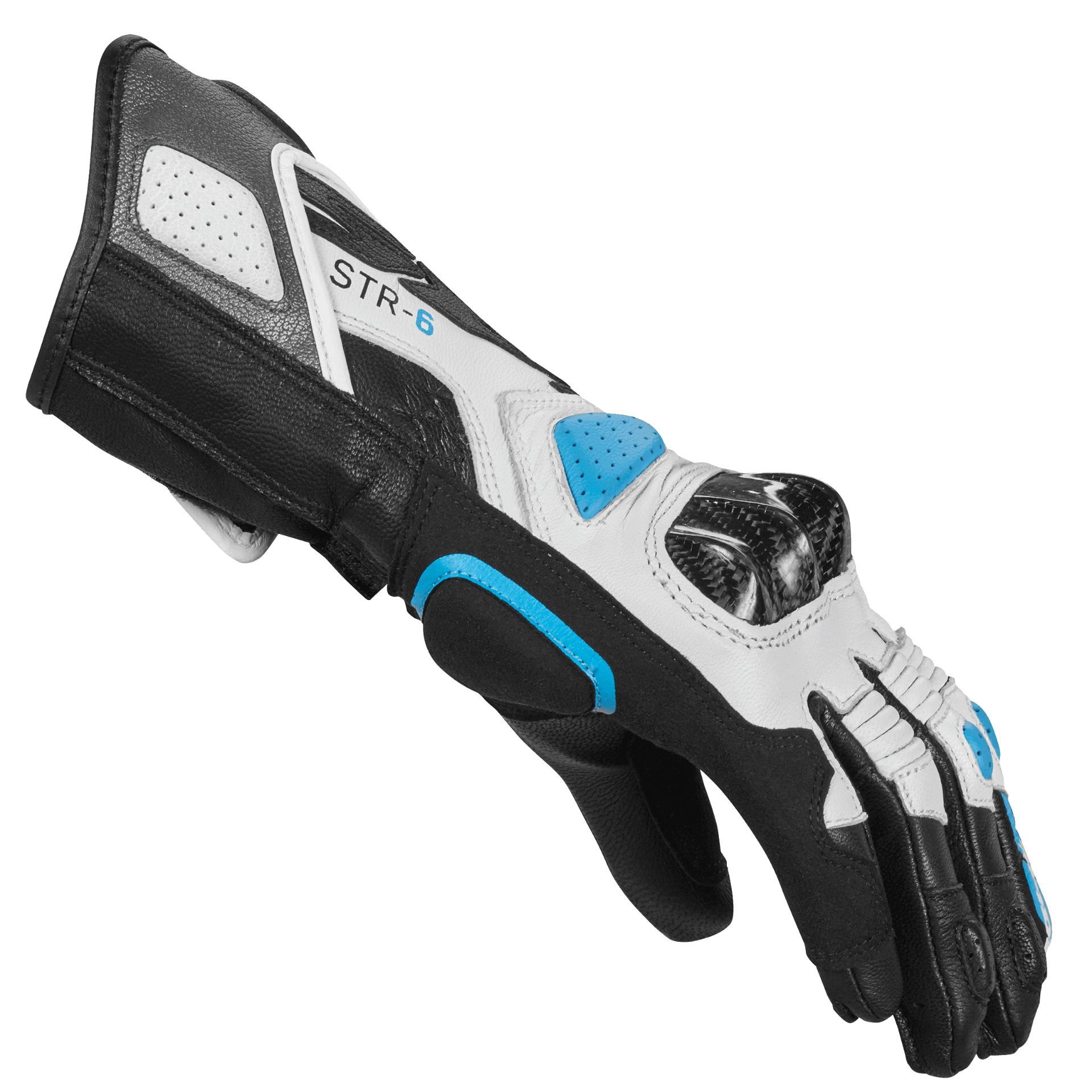 Spidi STR-6 Sport motosiklet deri eldivenleri | Kadın | Gri/Beyaz/Provence | A222302 