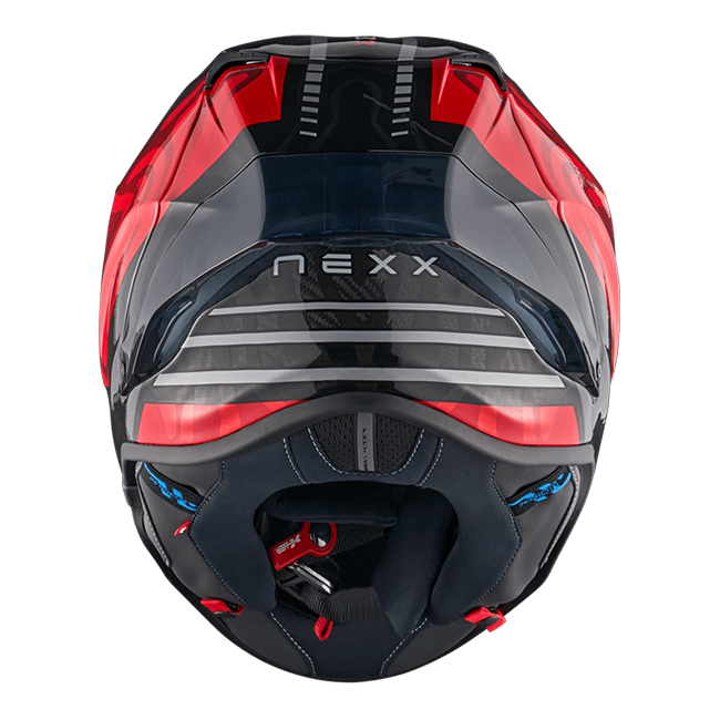 Nexx X.R3R Kask Swirl Karbon Kırmızı Gümüş 01XR323489023 