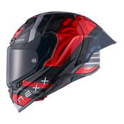 Nexx X.R3R Kask Swirl Karbon Kırmızı Gümüş 01XR323489023 