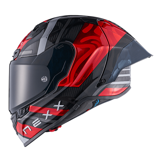 Nexx X.R3R Kask Swirl Karbon Kırmızı Gümüş 01XR323489023 