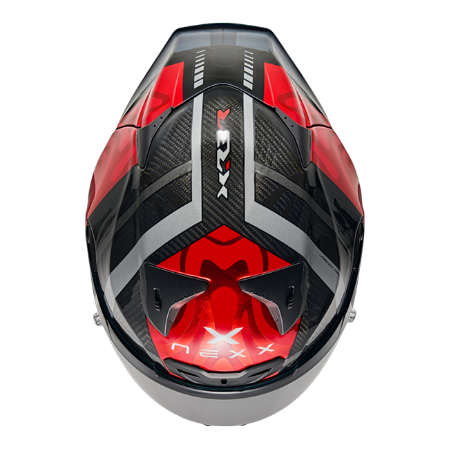 Nexx X.R3R Kask Swirl Karbon Kırmızı Gümüş 01XR323489023 