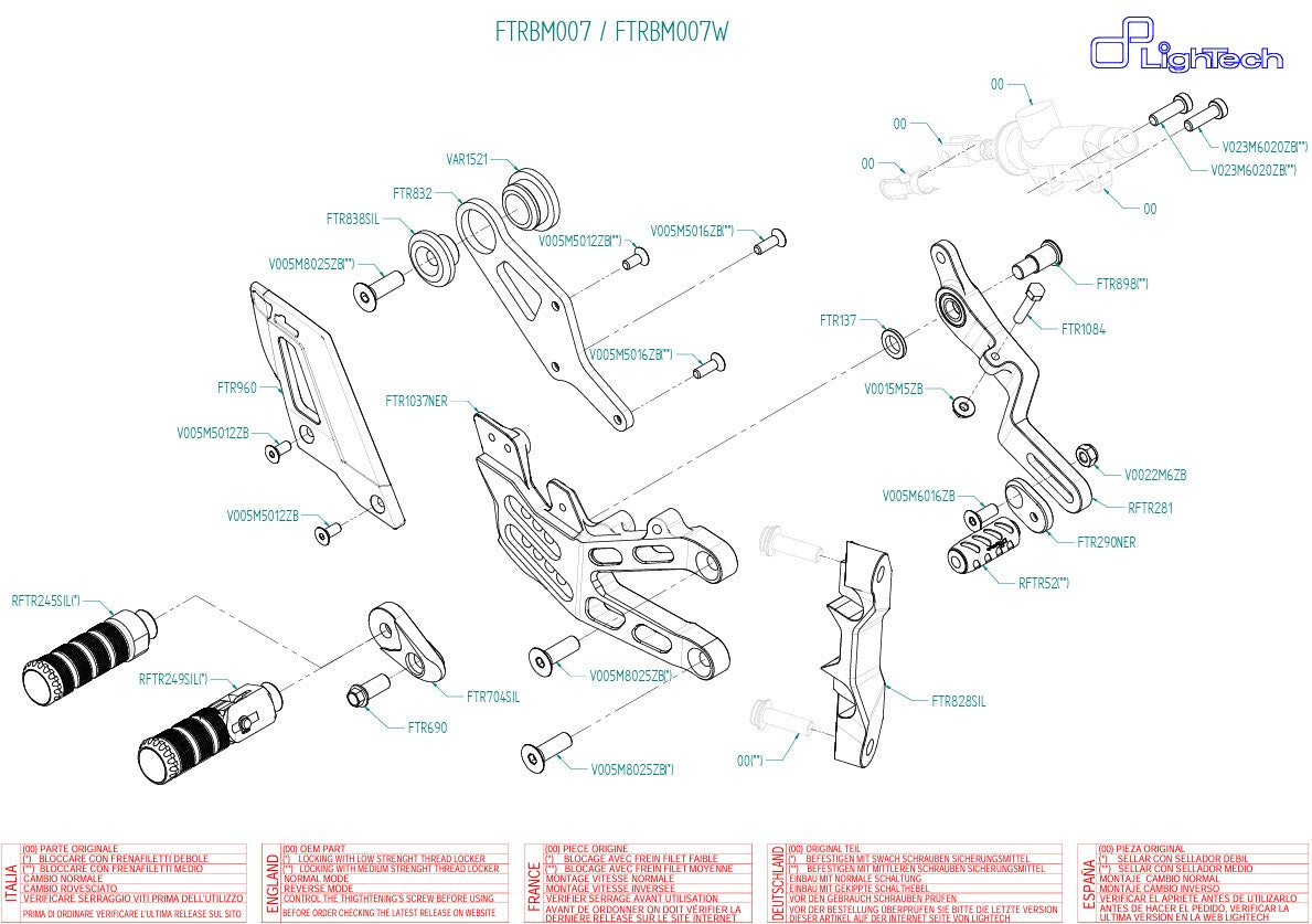 Fren sistemi LighTech BMW M1000RR K66 (21-26) FTRBM007/W 