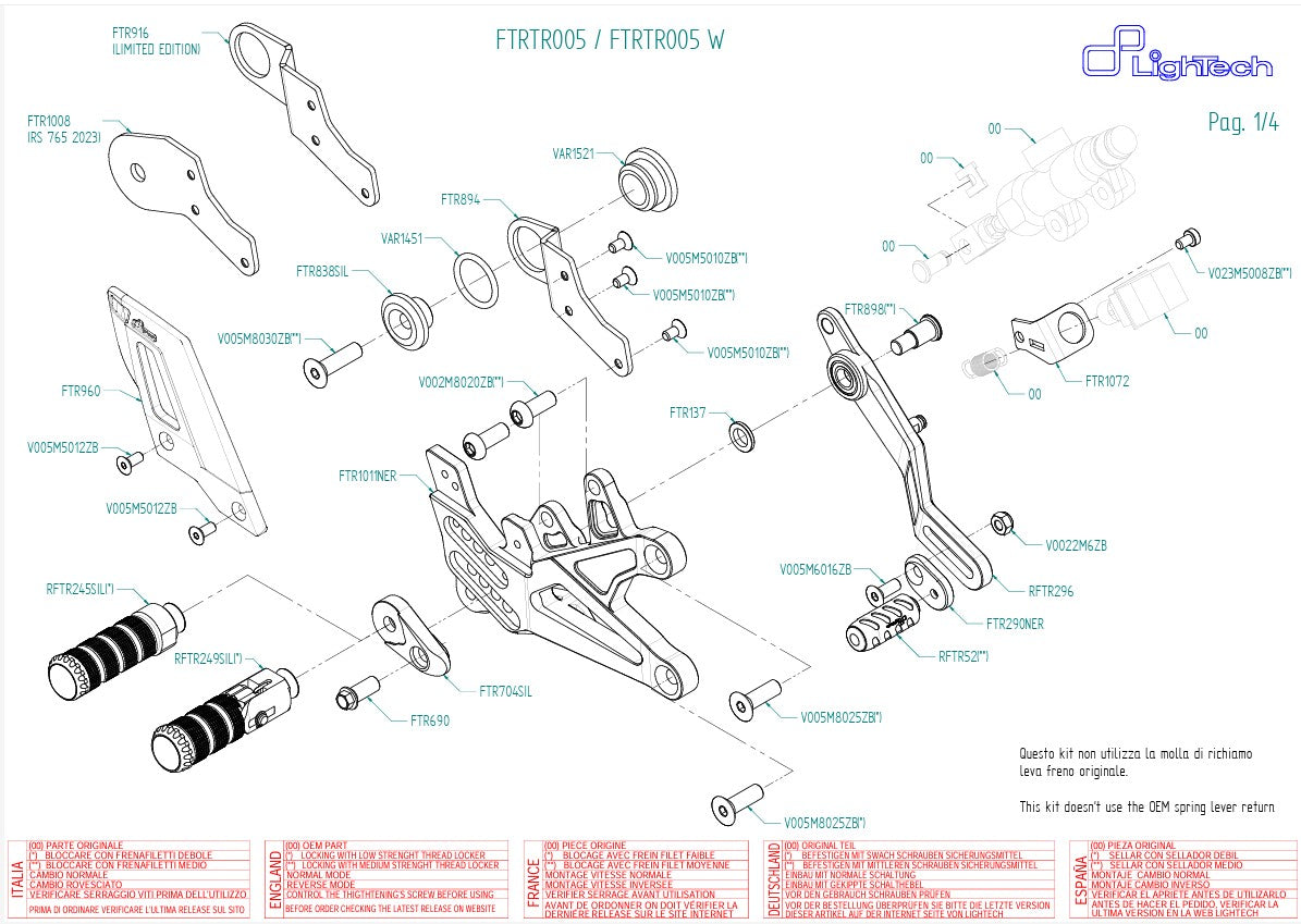 Fren sistemi LighTech Triumph Daytona 675/765 (13-21) FTRTR005 