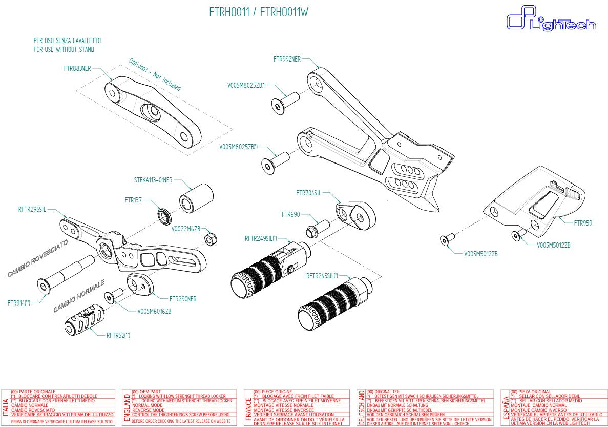LighTech Fren sistemi Honda CBR 1000 RR-R SC82 (20-26) FTRHO011/W 