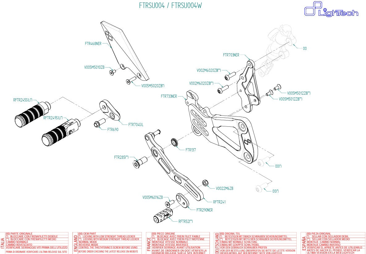 LighTech Fren sistemi Suzuki GSX-R 1000 (17-23) FTRSU004/W 