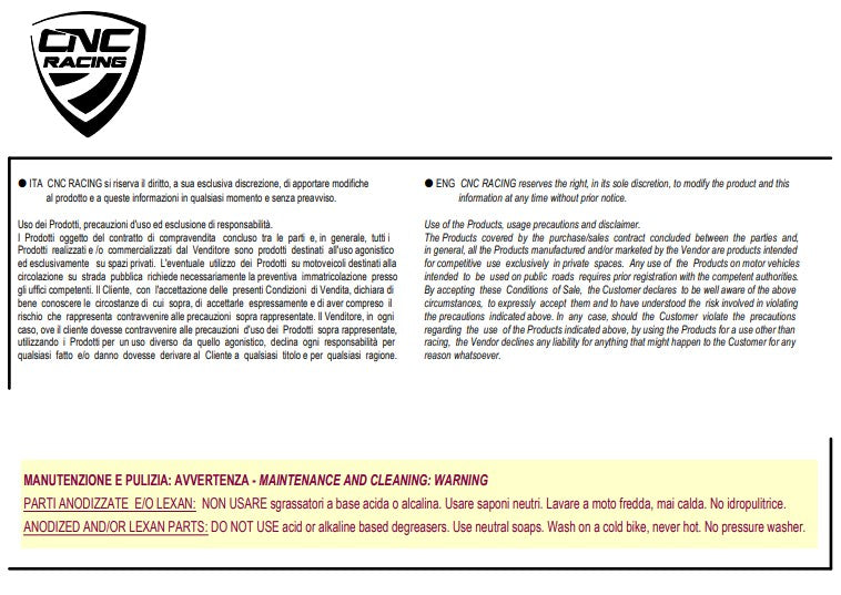 Ducati Panigale V4/S/R (25-26) TS401R için CNC Racing Livery Tricolore Hızlı Bağlantılı Yakıt Kapağı 