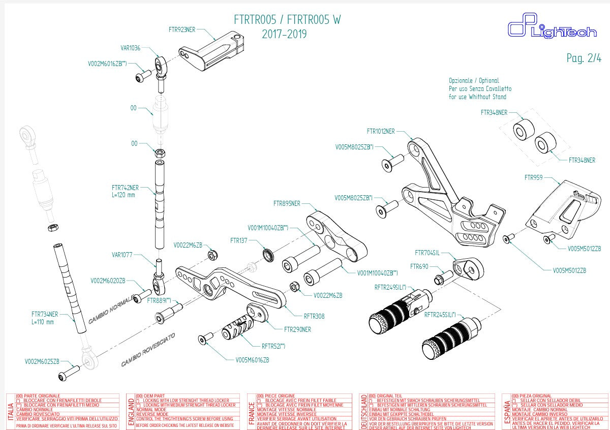 Fren sistemi LighTech Triumph Daytona 675/765 (13-21) FTRTR005 