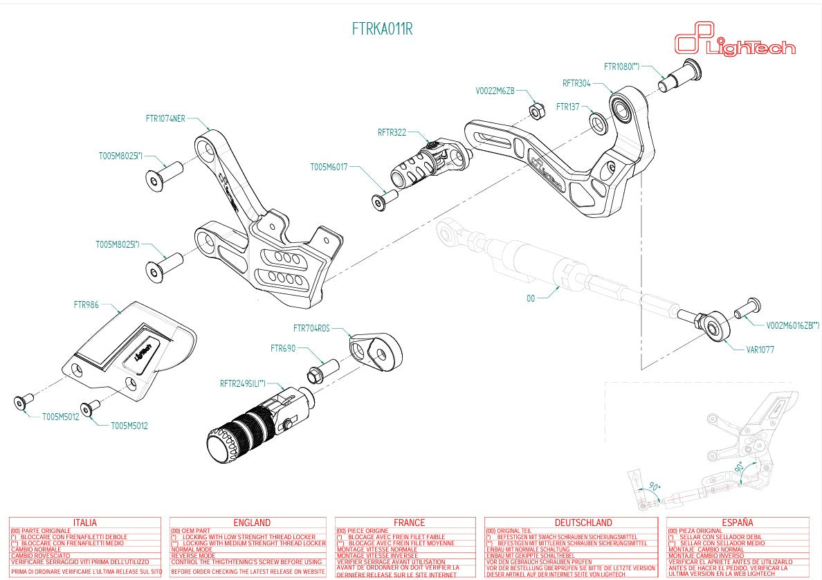 Fren sistemi R LighTech Kawasaki ZX-10 R/RR (21-26) FTRKA011R 