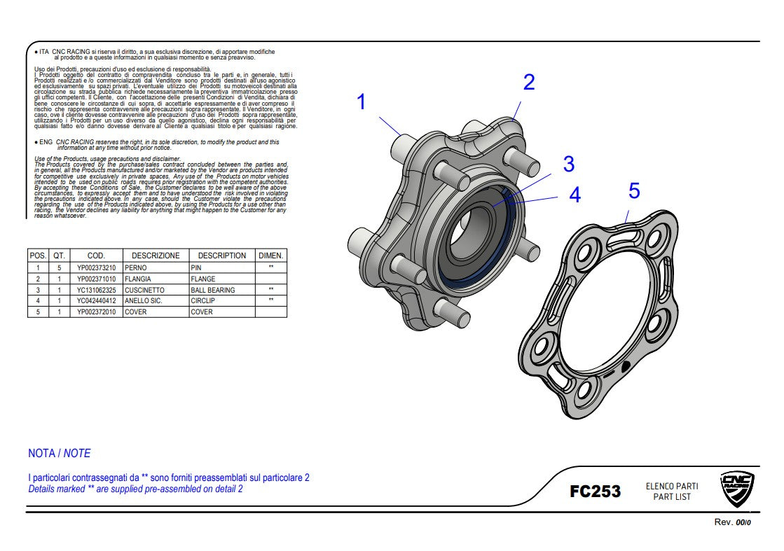 Ducati Panigale V4/S/R için CNC Racing Zincir Dişlisi Taşıyıcı (25-26) FC253 