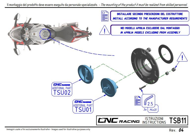 CNC Racing Ducati Panigale V4/S/R (25-26) için Yakıt Filtresi TSB11 