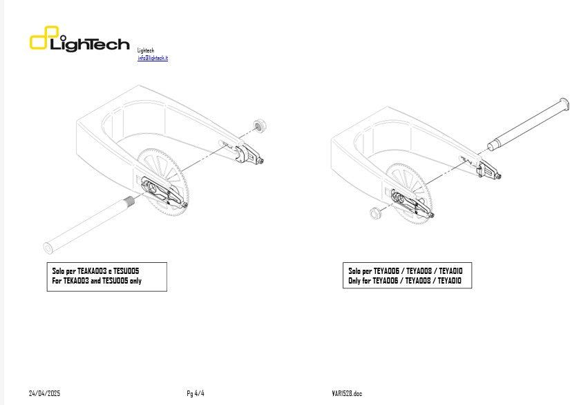 LighTech Zincir Gerginliği Aprilia RSV4/RR/RF/1100 Factory (15-20) TEAP003 