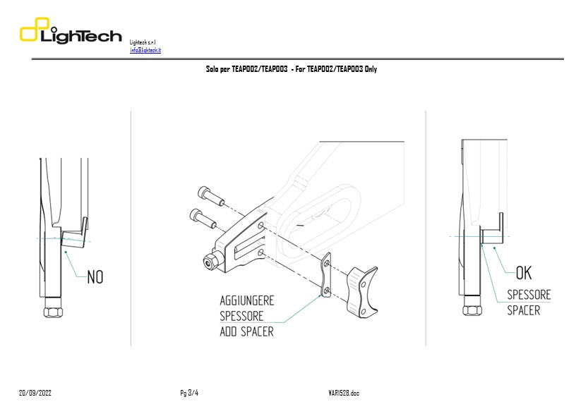Zincir gergisi LighTech BMW S1000RR K67 (19-26) TEBM003 