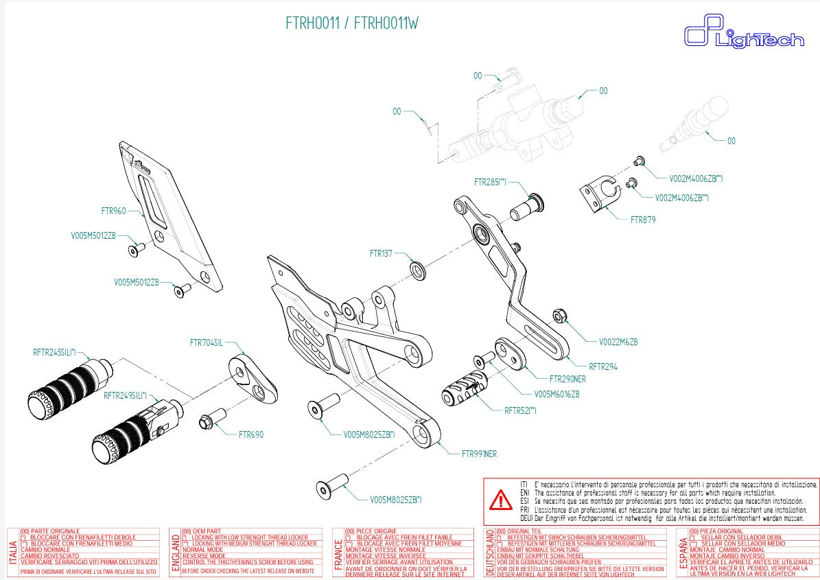 LighTech Fren sistemi Honda CBR 1000 RR-R SC82 (20-26) FTRHO011/W 