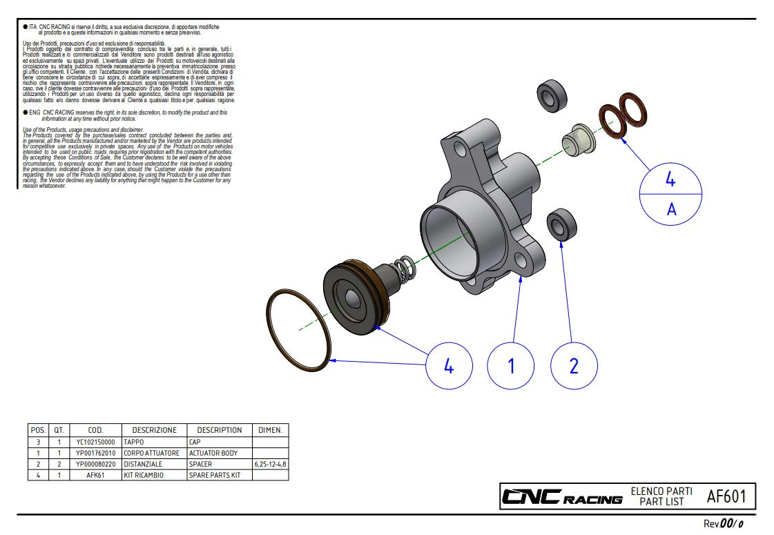 Debriyaj silindiri CNC Racing Ducati Panigale V4/S/R (25-26) AF601 