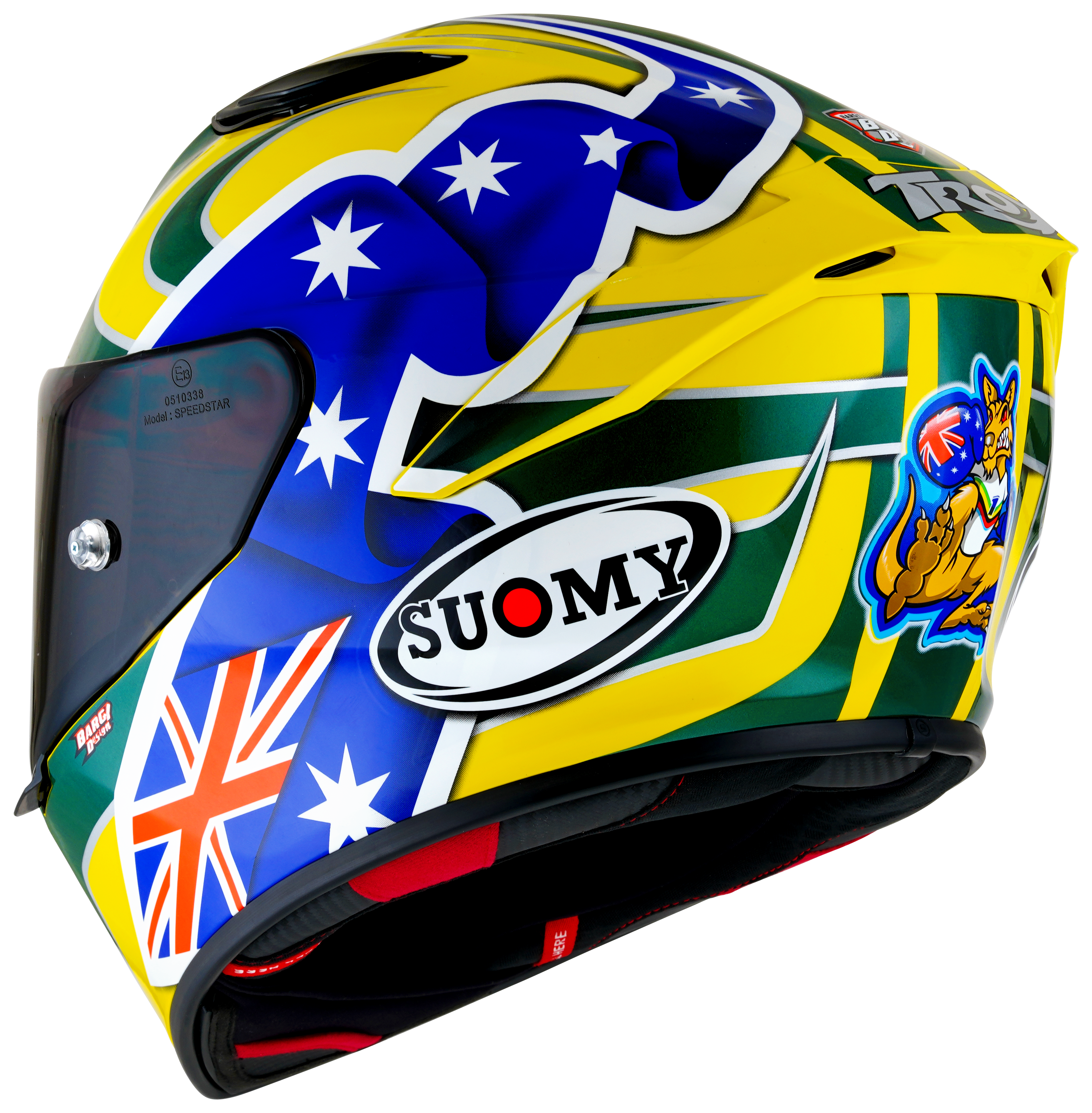 Suomy Track-1 Kask Troy Bayliss 2005 Replika K6T10017 