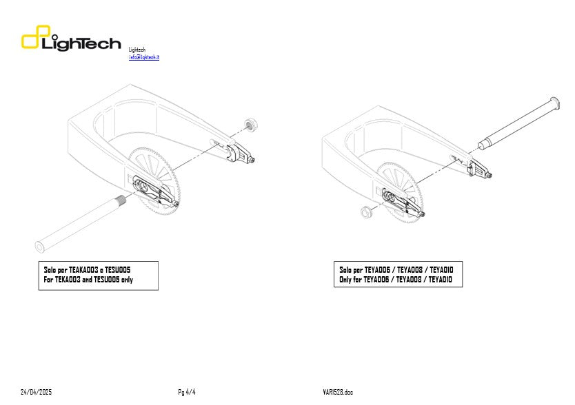 LighTech Kettenspanner BMW S1000RR K46 (09-18) TEBM002 
